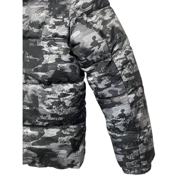 Zero xposur Boys XL Camo Heavy Puffer Jacket Fleece Hood Full Zip Black Gray - Picture 15 of 16
